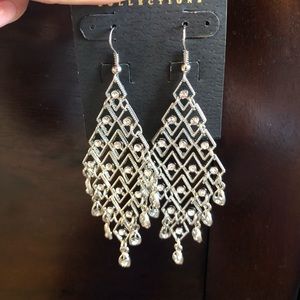 Francesca’s silver and diamond earrings